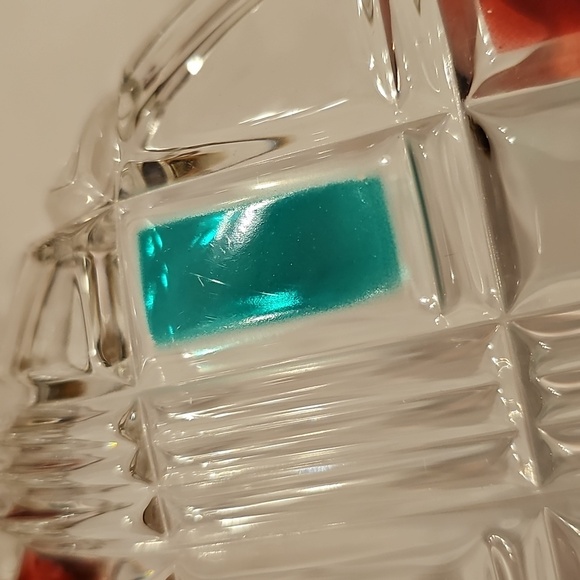 Walther Glas Red + Green Plaid Crystal Plate - Picture 8 of 16